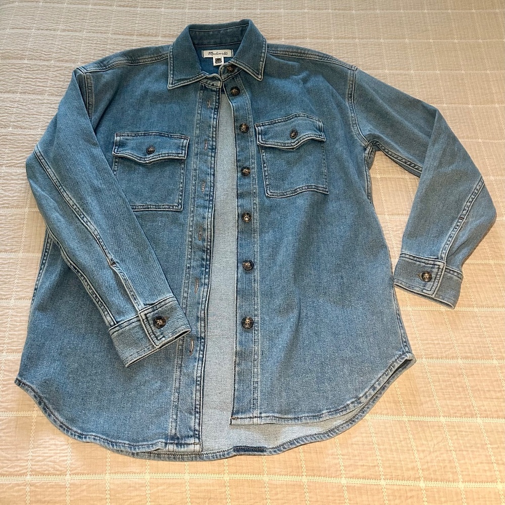 Madewell Denim Long-Sleeve Button-Up Shirt XS